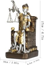 Dual-Purpose Goddess of Justice Resin Bookend & Decor Statue - Realistic Lady Ju... - Image 3