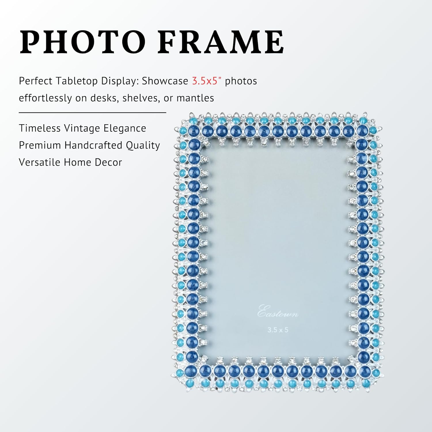 Hunlostten Vintage 3.5X5 Picture Frame with Stand - Rectangle Photo Frame Decora... - Image 3