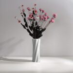 White Ceramic Vase, 8.4" H, Artistic Flower Vase Classic Style for Fireplace Bed... - Image 5