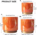 Gepege Ceramic Indoor Pots for Plants, Rainbow Pearl Glaze Planter with Drainage... - Image 3