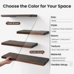 BAYKA Floating Shelves for Wall, Book Shelf for Bedroom, Decor Shelves for Livin... - Image 7