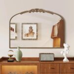 Besdomus Gold Large Arched Mirror: 40"x29" French Baroque Vintage Mirror - Tradi... - Image 7