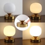 JONATHAN Y 6.13" Brass Gold/White Modern Cordless Rechargeable LED Table Lamp, F... - Image 6