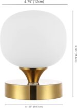 JONATHAN Y 6.13" Brass Gold/White Modern Cordless Rechargeable LED Table Lamp, F... - Image 7