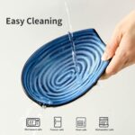 Hasense Spoon Rest for Stove Top - Blue Swirl Pattern Spoon Holder for Stove, He... - Image 5