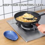 Hasense Spoon Rest for Stove Top - Blue Swirl Pattern Spoon Holder for Stove, He... - Image 6
