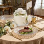 Rubtlamp 150Pcs Plastic Plates, Heavy Duty Clear Plates With Gold Rim, Hammered ... - Image 7