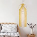 LB Yellow Macrame Wall Hanging - Boho Macrame Wall Decor - Bohemian Tassel Handm... - Image 5