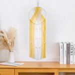 LB Yellow Macrame Wall Hanging - Boho Macrame Wall Decor - Bohemian Tassel Handm... - Image 6