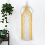 LB Yellow Macrame Wall Hanging - Boho Macrame Wall Decor - Bohemian Tassel Handm... - Image 8