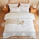 MR&HM White Boho Comforter Set, Farmhouse Bedding Set, Queen Bed in a Bag Set 7 ... - Image 3