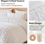 MR&HM White Boho Comforter Set, Farmhouse Bedding Set, Queen Bed in a Bag Set 7 ... - Image 5