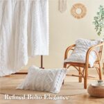 MR&HM White Boho Comforter Set, Farmhouse Bedding Set, Queen Bed in a Bag Set 7 ... - Image 6