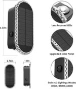 Solar Fence Lights Outdoor - 3000/4000/6000K 3 Modes, IP65 Waterproof Fence Ligh... - Image 6