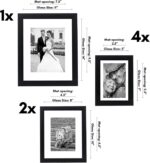 Americanflat Set of 7 Picture Frames with Shatter-Resistant Glass - Gallery Wall... - Image 3