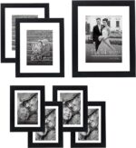 Americanflat Set of 7 Picture Frames with Shatter-Resistant Glass - Gallery Wall... - Image 6