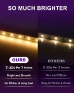 HitLights LED Strip Lights Warm White 3000K, 16.4ft High Density Tape Light, UL-... - Image 3