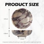 Natural Luxury Marble Fruit Bowl – Large 7.8-Inch Calacatta Viola Marble for Kit... - Image 4