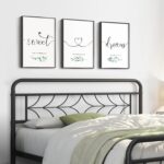 Framed 3 Piece Wall Art Bedroom, Sweet Dreams Signs Pictures Wall Decor Above Be... - Image 3