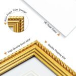4x6 Collage Picture Frame Ornate in Gold with Rope Trim, Solid Wood with Real Gl... - Image 6