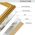 4x6 Collage Picture Frame Ornate in Gold with Rope Trim, Solid Wood with Real Gl... - Image 7
