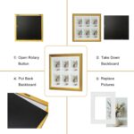 4x6 Collage Picture Frame Ornate in Gold with Rope Trim, Solid Wood with Real Gl... - Image 9