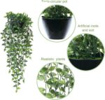 Artificial Hanging Plants,2 Pack Fake Wall Plants,Faux Mandala Vines Potted Plan... - Image 4