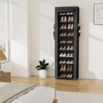 VTRIN Vertical Narrow Shoe Rack Organizer 10 Tier Tall Shoe Shelf Holds 20-22 Pa... - Image 9