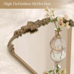 Besdomus Vintage Arched Standing Mirror: 21"x56" Gold Large Floor Full Length Mi... - Image 5