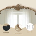 Besdomus Vintage Arched Standing Mirror: 21"x56" Gold Large Floor Full Length Mi... - Image 8
