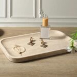Koville Romano Travertine Tray, 12"x8" Natural Stone Vanity Tray for Countertop ... - Image 6