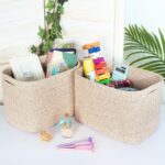 MINTWOOD Design 3-Pack Decorative Woven Storage Baskets for Shelves, Cube Bin Bo... - Image 4