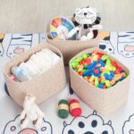 MINTWOOD Design 3-Pack Decorative Woven Storage Baskets for Shelves, Cube Bin Bo... - Image 5
