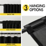 Velvet Curtains 84 inches Long for Living Room Blak Gold,2 Panels Blackout Curta... - Image 3