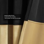 Velvet Curtains 84 inches Long for Living Room Blak Gold,2 Panels Blackout Curta... - Image 5