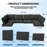 Outdoor Cushions for Patio Furniture,14Pieces Water-Resistant Replacement Cushio... - Image 3