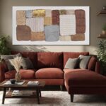 Dolidoteart Abstract Canvas Wall Art, Oversized Earth Tone Geometric Wall Decor ... - Image 6