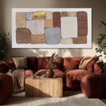 Dolidoteart Abstract Canvas Wall Art, Oversized Earth Tone Geometric Wall Decor ... - Image 7