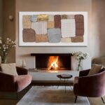 Dolidoteart Abstract Canvas Wall Art, Oversized Earth Tone Geometric Wall Decor ... - Image 8