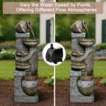 Naturefalls 42.5" Tall Outdoor Water Fountain and Waterfalls - Large Garden Foun... - Image 6