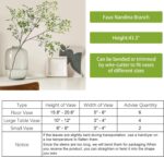 CEWOR 4pcs Artificial Plants Fake Greenery Branches for Vase, 43.3 Inch Green Na... - Image 5