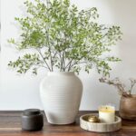 CEWOR 4pcs Artificial Plants Fake Greenery Branches for Vase, 43.3 Inch Green Na... - Image 7