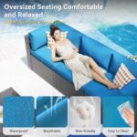 Aoxun Patio Furniture Set, 7 Piece Outdoor Sectional Sofas with Waterproof Cover... - Image 4