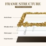 Cuspin 4x6 Gold Picture Frames Vintage Gold Frame, Ornate Leaf Textured Hand-Cra... - Image 5