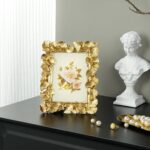 Cuspin 4x6 Gold Picture Frames Vintage Gold Frame, Ornate Leaf Textured Hand-Cra... - Image 7