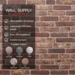 Wall!Supply 3D Wall Panels – Faux Brick, Brown Nuance Weathered – Lightweight Fo... - Image 5