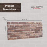Wall!Supply 3D Wall Panels – Faux Brick, Brown Nuance Weathered – Lightweight Fo... - Image 6
