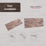 Wall!Supply 3D Wall Panels – Faux Brick, Brown Nuance Weathered – Lightweight Fo... - Image 7