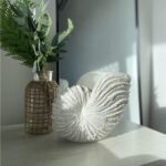 Nautilus Shell Sculpture - Replica Beach Themed Ocean Decor for Home - Rustic Wh... - Image 5