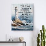 Christian Wall Art Decor, The Lord is My Rock Bible Verse Framed Canvas Painting... - Image 5